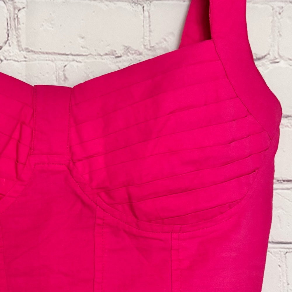 SIM & SAM Rose Violet Sleeveless Corset-Style Cropped Top--NWT--XS - Picture 2 of 12